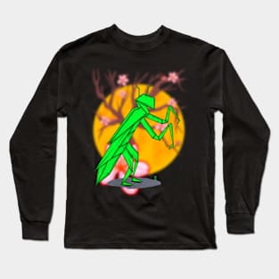 Praying mantis origami Long Sleeve T-Shirt